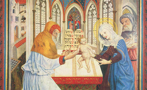 Darbringung Jesu im Tempel (um 1444, Polling, Deutschland) / Ausschnitt