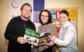 Ferdinand Kaineder (Leiter des Medienbüros der Ordensgemeinschaften Österreich), Karin Mayer (Leiterin des Referats für die Kulturgüter der Orden) und Irene Kubiska-Scharl (Fachreferentin für Archive und Bibliotheken). 