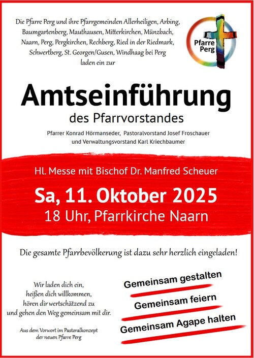 Einladung zur Amtseinführung