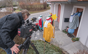 ORF-Dreh mit den Sternsingern in Kirchdorf an der Krems